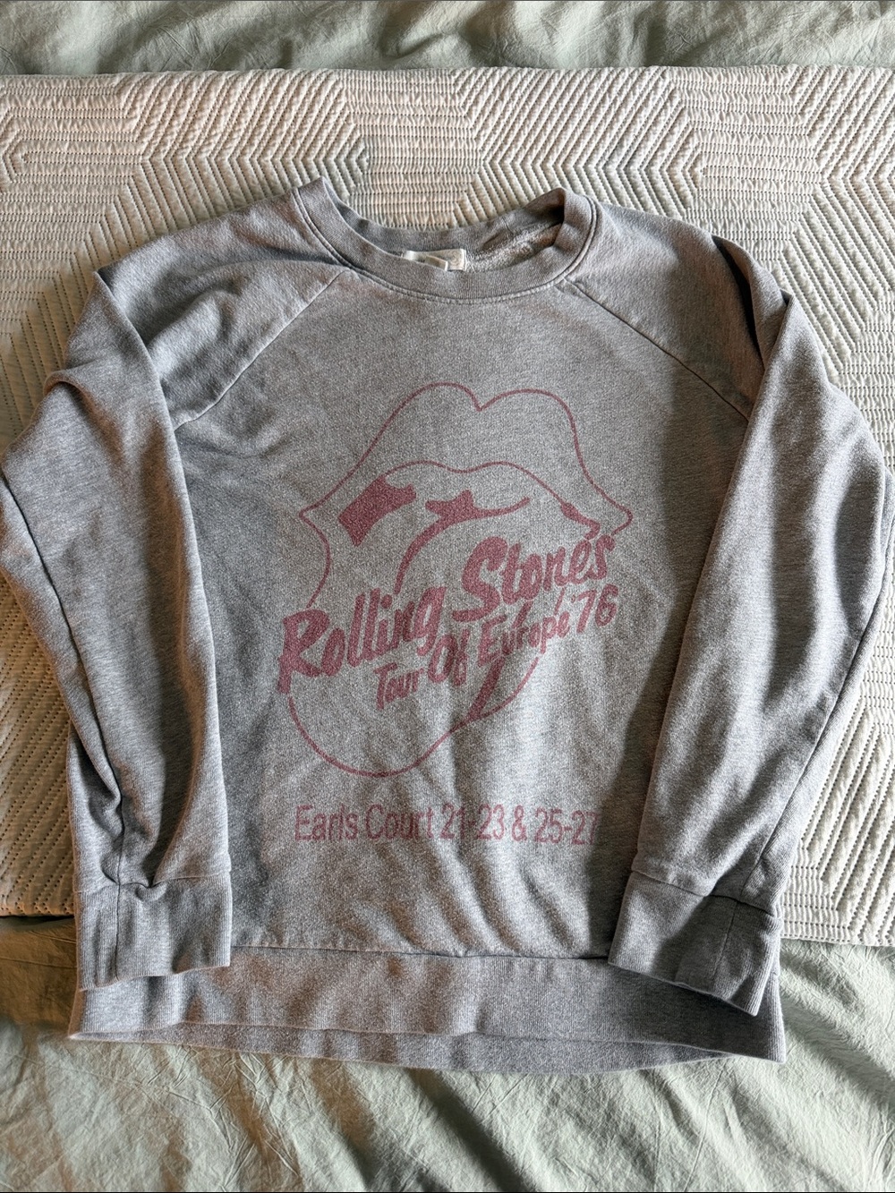 Treasure & Bond Gray Rolling Stones Graphic Sweatshirt